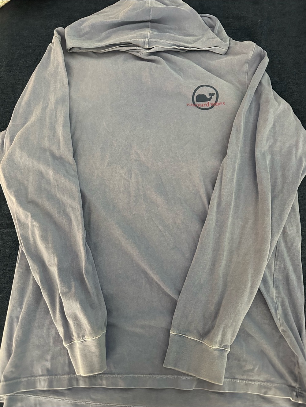 Vineyard Vines Washed Blue Whale Logo Hoodie